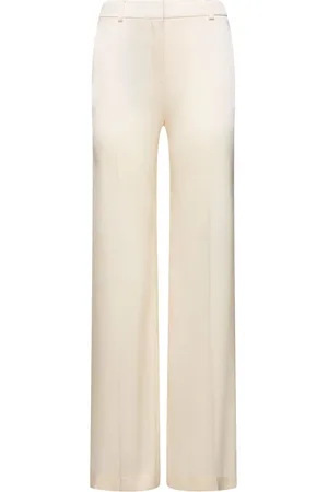 Alberta Ferretti Tailored Satin Straight Pants
