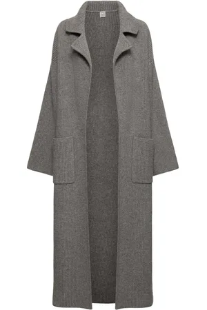 Totême Long Rib Knit Cardigan Coat