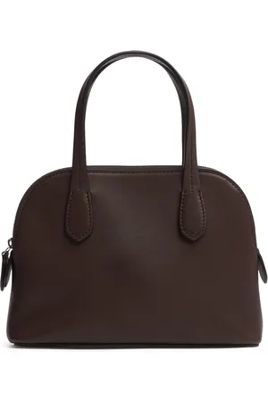 The Row Ingrid Saddle Shiny Leather Bag