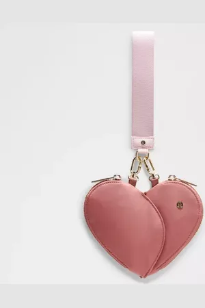 Lululemon Dual Pouch Wristlet Bag Heart