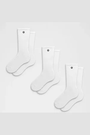 Lululemon Unisex Daily Essential Crew Socks 3 Pack
