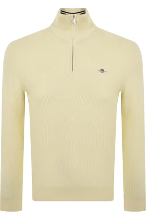GANT Half Zip Textured Knit Jumper