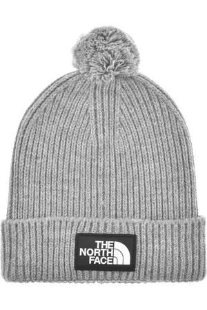 The North Face Logo Box Pom Beanie Hat