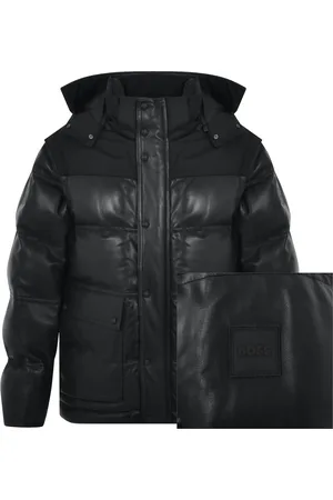 HUGO BOSS BOSS Jolam Leather Puffer Jacket