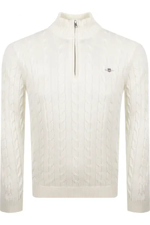 GANT Cable Knit Half Zip Jumper