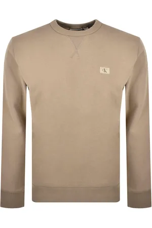 Calvin Klein Jeans Woven Label Sweatshirt Taupe