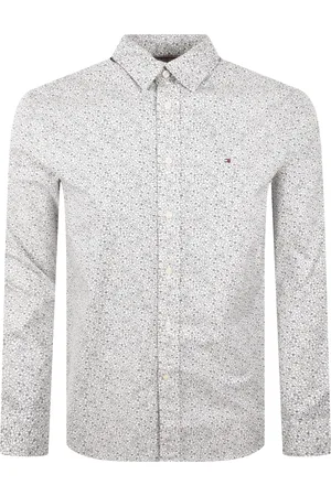Tommy Hilfiger Flex Poplin Floral Shirt Ivory