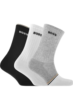 HUGO BOSS BOSS 3 Pack Logo Quarter Socks