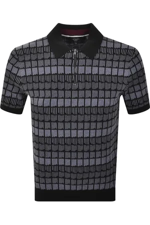 Ted Baker Levers Jacquard Zip Polo T Shirt