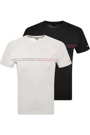 Tommy Hilfiger 2 Pack T Shirts Ecru And Black