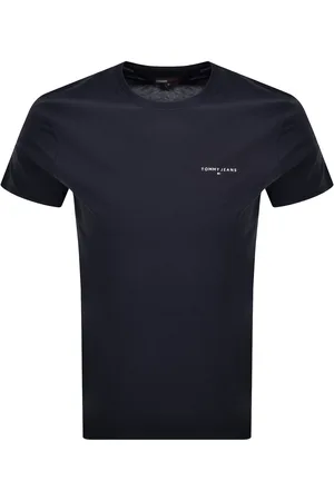 Tommy Hilfiger Linear Logo T Shirt Dark Night