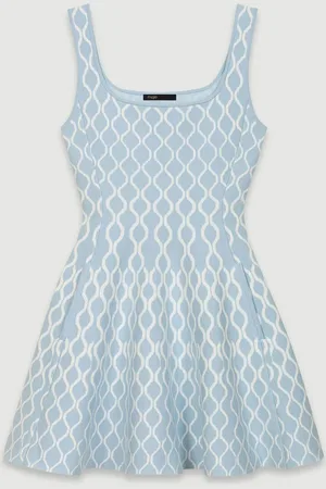 Maje Jacquard Knit Short Dress