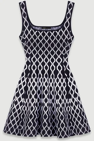 Maje Short Patterned Knit Dress