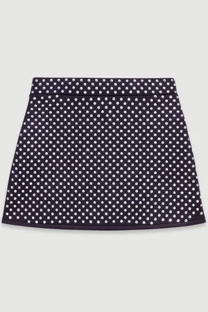 Maje Short Skirt With Rhinestones