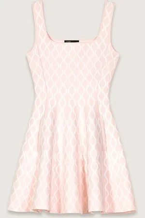 Maje Short Jacquard Knit Dress