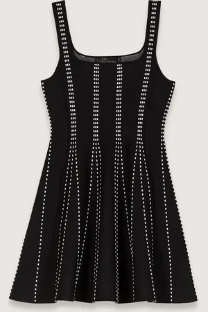 Maje Short Jacquard Knit Dress