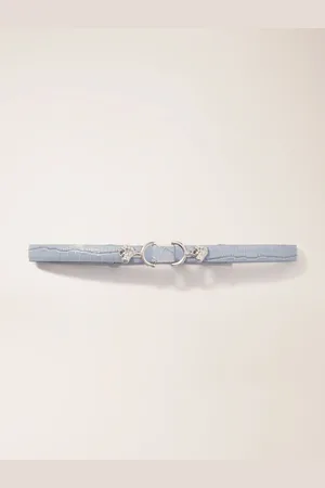 Maje Thin Leather Belt With Lion Bit