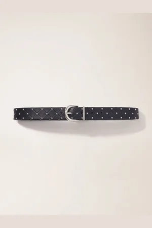 Maje Quilted Leather Belt
