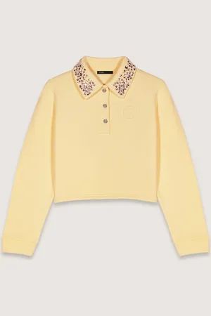 Maje Jewellery Collar Cropped Sweater