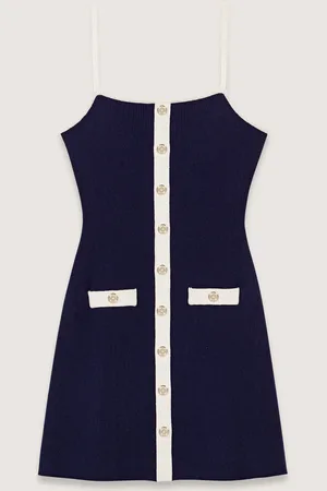 Maje Rib Knit Short Dress