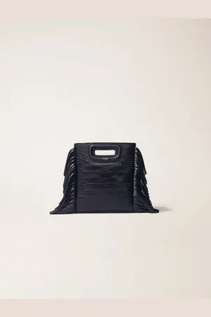 Maje Mini Embossed-leather M Bag With Chain