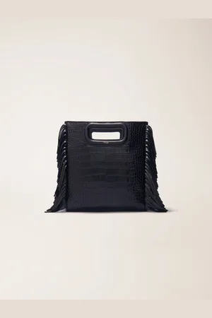 Maje M Bag In Crocodile-effect Leather