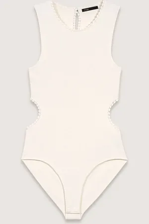Maje Backless Jewellery Neck Bodysuit