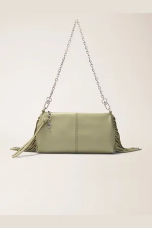 Maje Miss M Plain Leather Clutch Bag
