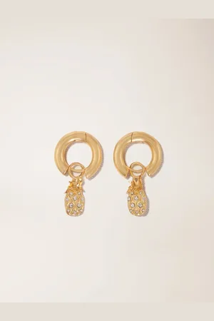 Maje Mini Rhinestone Pineapple Earrings