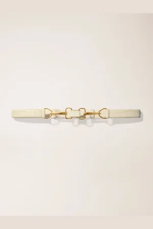Maje Leather Belt With Horse Bit Buckle