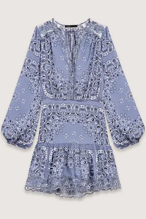 Maje Short Patterned Floaty Dress