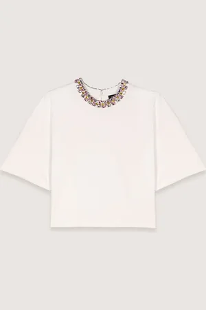 Maje Jewellery Neck T-Shirt