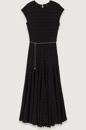 Maje Crochet-knit Maxi Dress