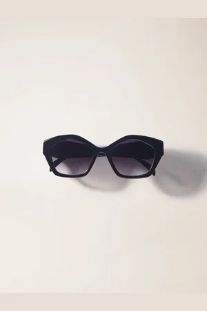 Maje Black Acetate Cat-eye Glasses