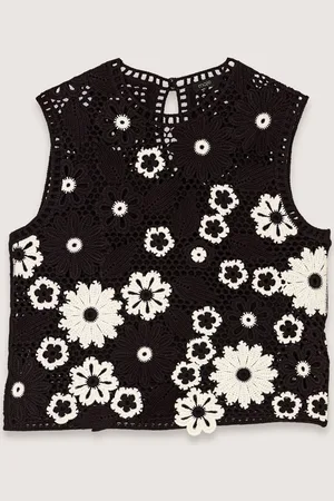 Maje Floral Crochet Top