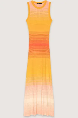 Maje Tie-dye Knit Maxi Dress