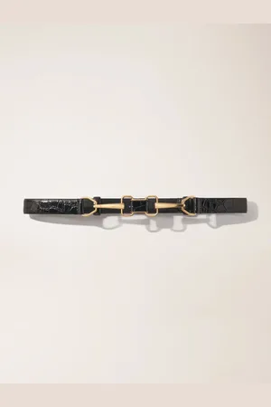 Maje Leather Belt With Horse Bit Buckle