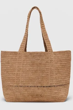 Maje Crocheted Raffia Tote Bag