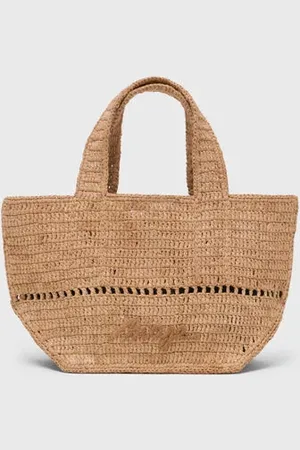 Maje Natural Raffia Mini Shopping Bag