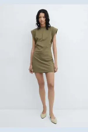 Ribbed knit dress with opening - Woman