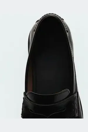 Aged-leather loafers - Man