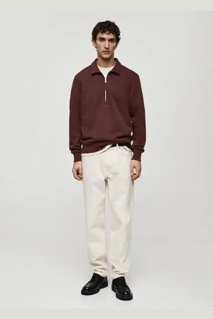 MANGO Regular-fit cotton polo sweatshirt