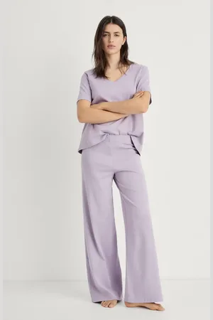 MANGO Plain cotton pyjama trousers