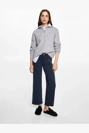 MANGO Culotte jeans with pockets