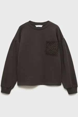 MANGO Crochet detail sweatshirt