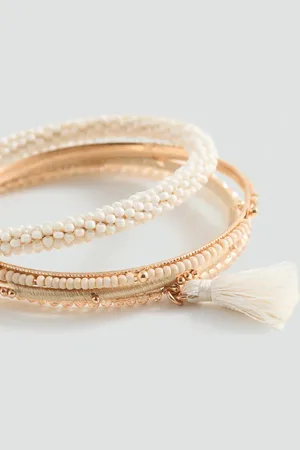 MANGO Tassel bracelet set