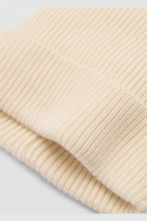 MANGO Wool and cashmere-blend ribbed hat