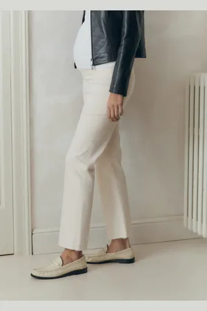 MANGO Maternity flared cropped jeans