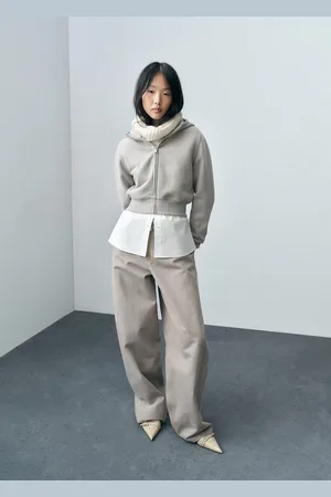 MANGO Cropped sweatshirt hoodie