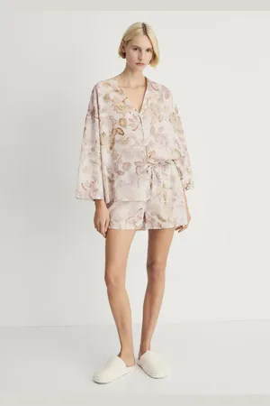 MANGO Pyjama shorts with floral detail